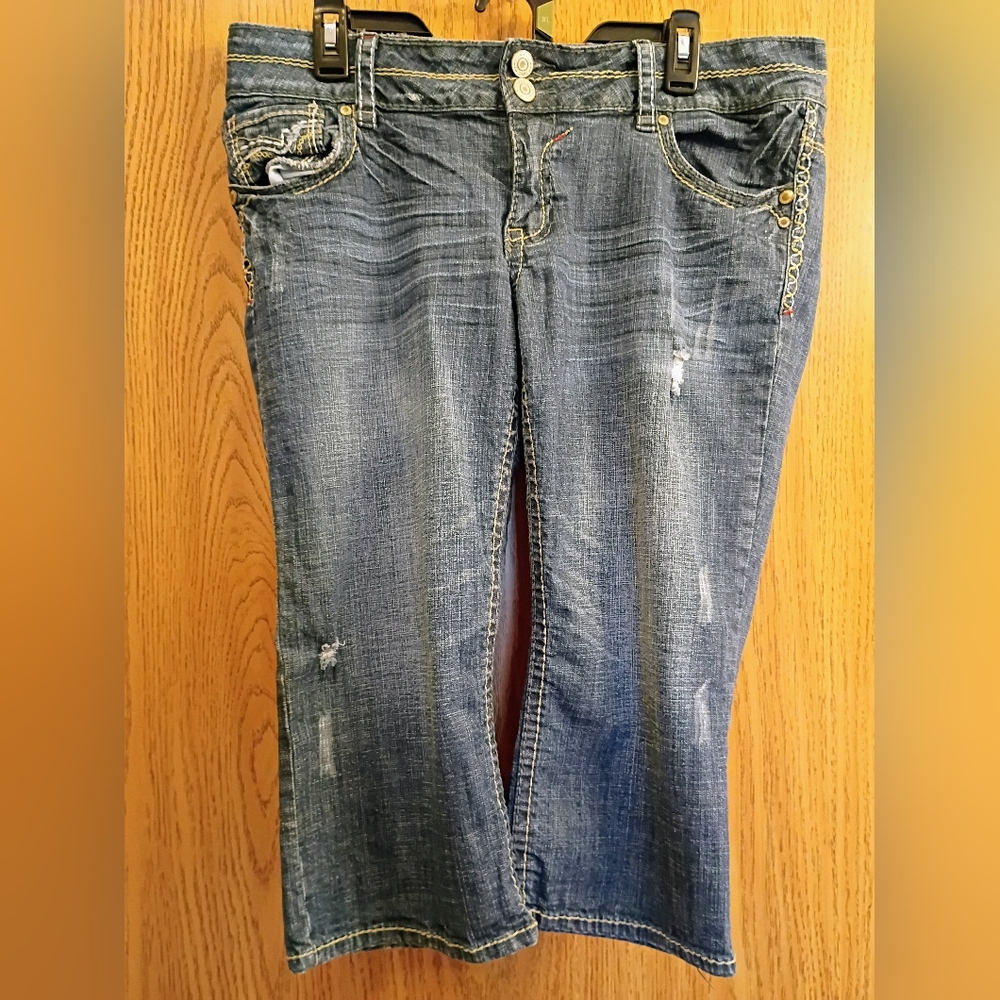 Women’s Hydraulic Brand Distressed Blue Denim Jeans